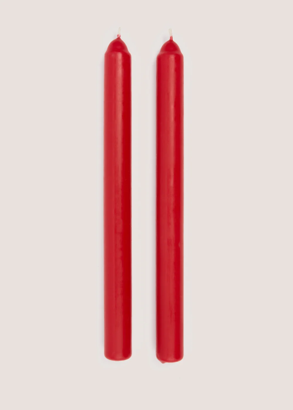 2 Pack Red Dinner Candles (12.5cm) Image 1