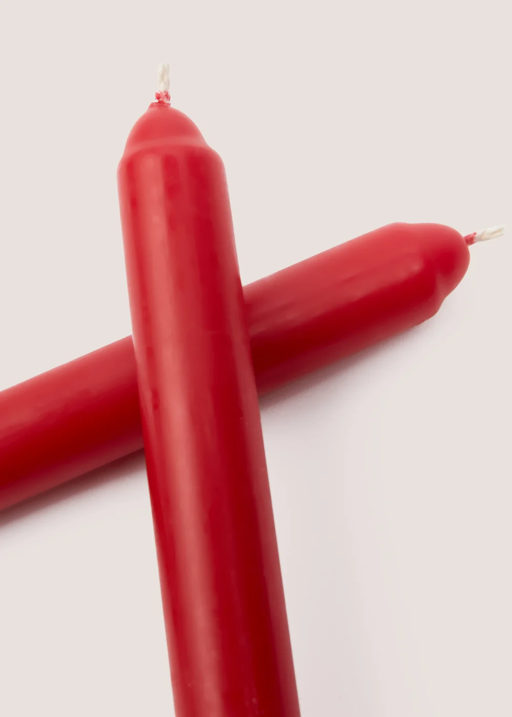 2 Pack Red Dinner Candles (12.5cm) Image 2