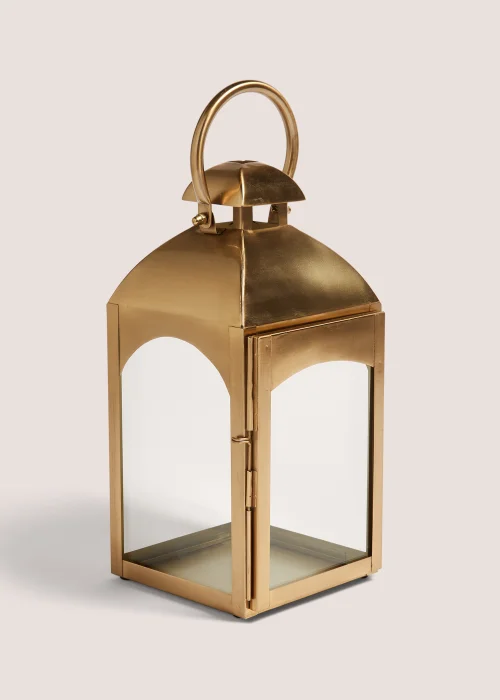 Gold Small Lantern (13cm x 12cm x 31cm) Image 1