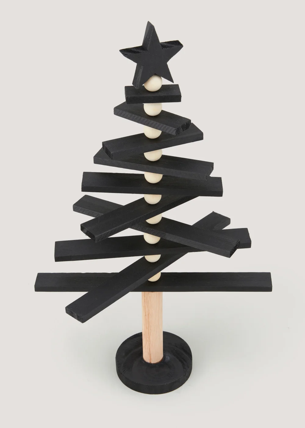 Black Wood Christmas Tree Ornament (45cm x 9cm x 25cm) Image 2