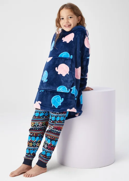 Kids Alder Hey Navy Snuggle Hoodie (3-13yrs) - Age 3 - 7 Years Image 1
