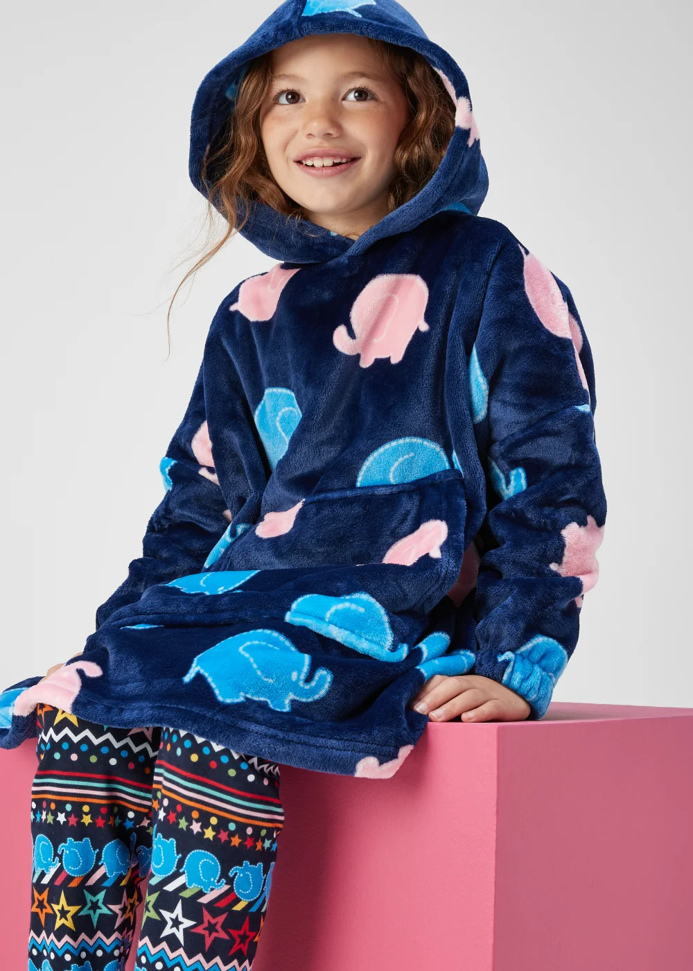 Kids Alder Hey Navy Snuggle Hoodie (3-13yrs) - Age 3 - 7 Years Image 4