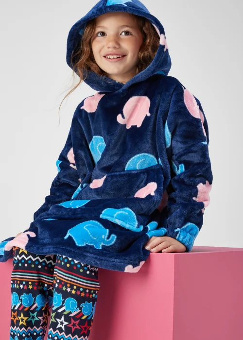 Kids Alder Hey Navy Snuggle Hoodie (3-13yrs) - Age 3 - 7 Years Image 4