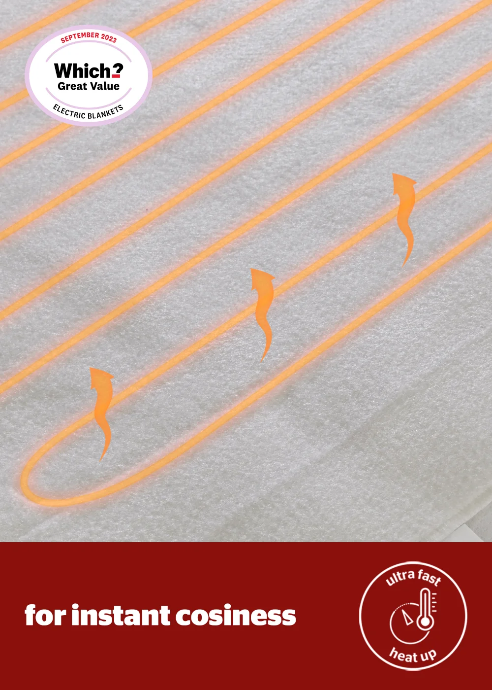 Silentnight White Comfort Control Electric Blanket - King Image 2