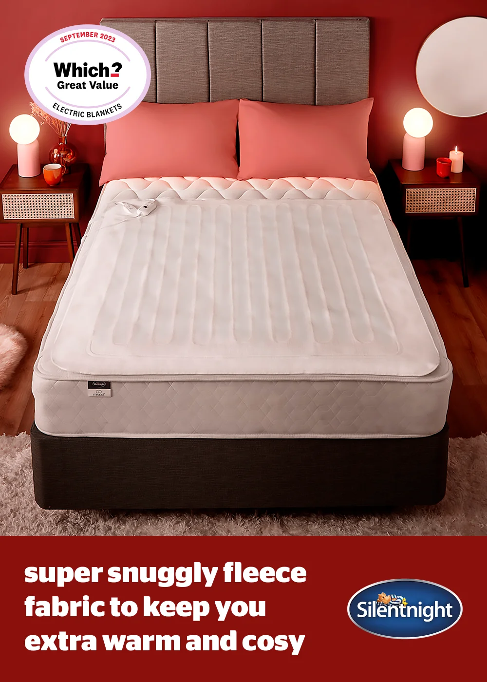 Silentnight White Comfort Control Electric Blanket - King Image 4