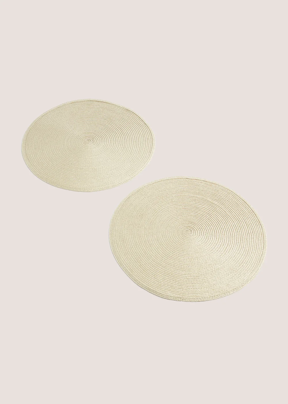 2 Pack Gold Metallic Woven Placemats (38cm) Image 1