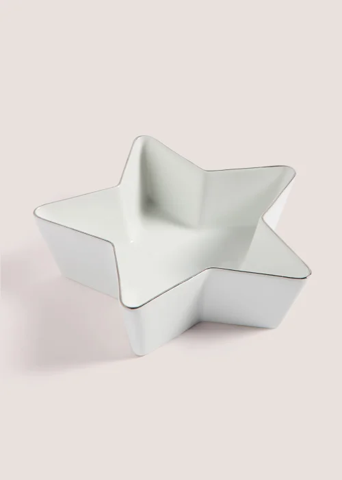 Silver Rim Star Dish (22cm x 17.5cm) Image 1
