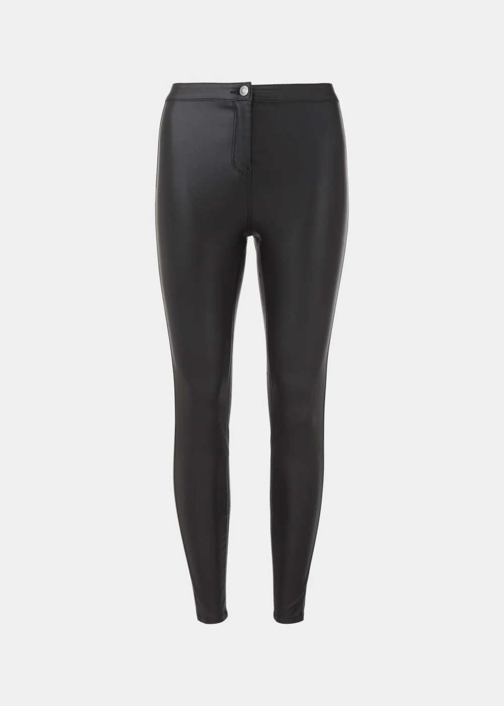 Jessie Black Coated Trousers - Size 8 Image 1