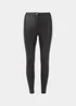 Jessie Black Coated Trousers - Size 8 Image 1