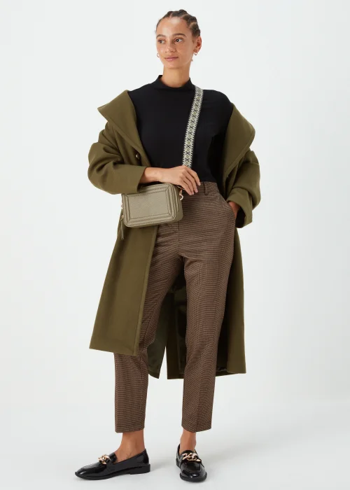 Brown Check Elasticated Trousers - 8 Image 4