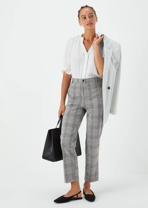 Grey Check Elasticated Trousers - 8 Image 4