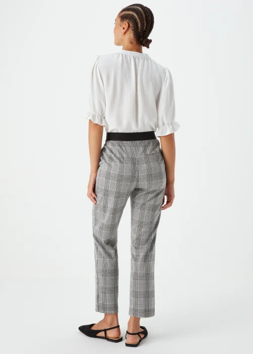 Grey Check Elasticated Trousers - 8 Image 2