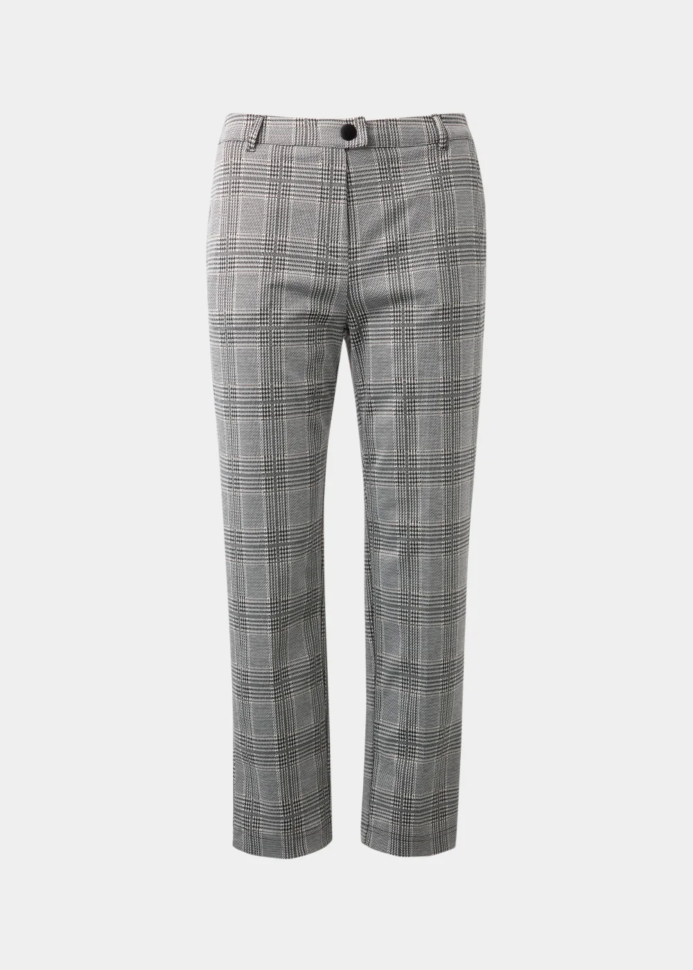 Grey Check Elasticated Trousers - 8 Image 5