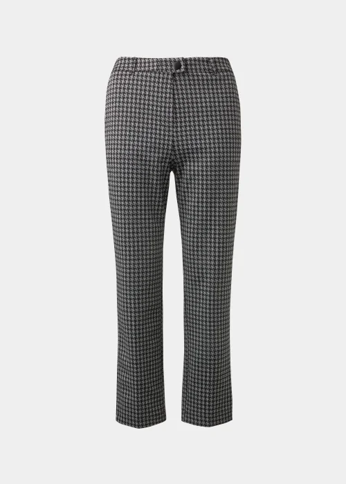 Grey Dogtooth Check Elasticated Trousers - 8 Image 5