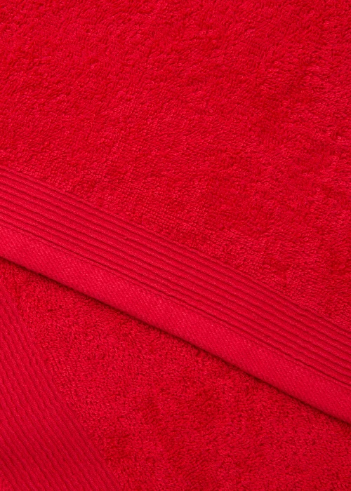 Red Low Twist 100% Cotton Towels - Bath Towel Image 2