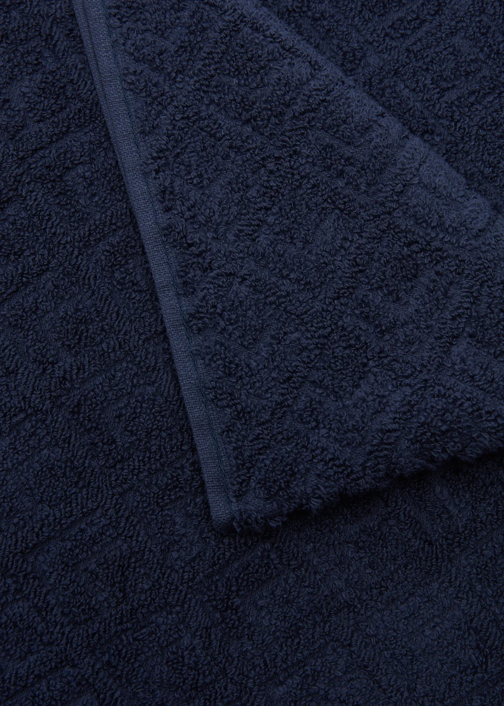 Navy Block 100% Cotton Towels - Hand Towel Image 2