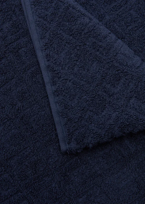 Navy Block 100% Cotton Towels - Hand Towel Image 2