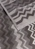 Grey Chevron 100% Cotton Towels - Hand Towel Image 2