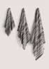 Grey Chevron 100% Cotton Towels - Hand Towel Image 1