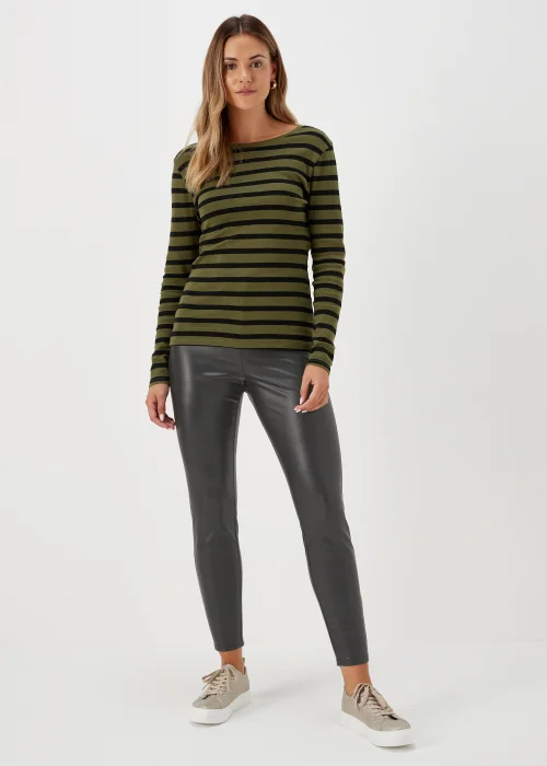 Jessie Black PU Trousers - Size 8 Image 1