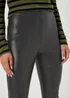 Jessie Black PU Trousers - Size 8 Image 3