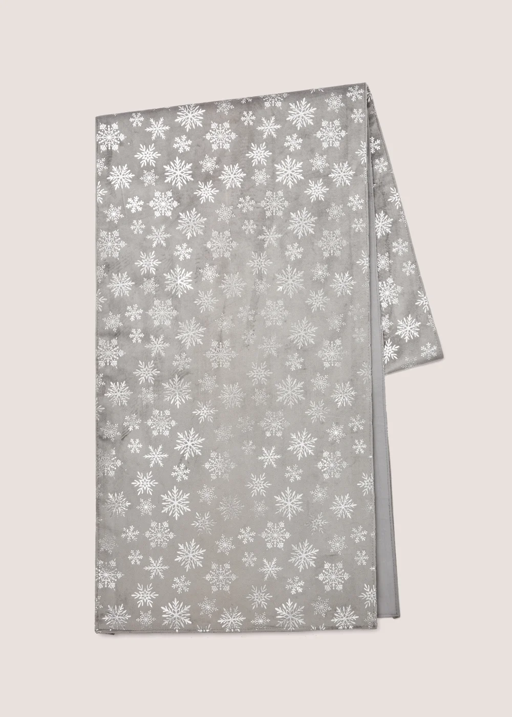 Grey Snowflake Runner (225cm x 35cm) Image 1