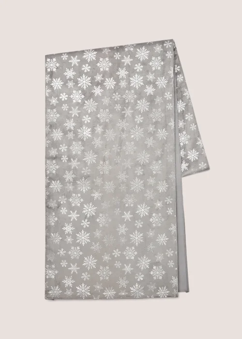 Grey Snowflake Runner (225cm x 35cm) Image 1
