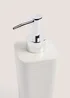 White Ceramic Soap Dispenser (18cm x 7.5cm x 7.5cm) Image 2
