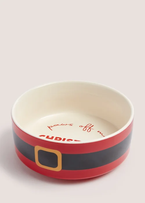 Santa Christmas Pet Bowl (15cm x 15cm x 6cm) Image 1