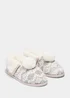 Grey Pom Pom Slippers - Small Image 1