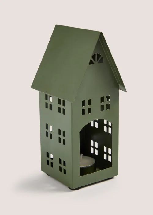 Green Medium House Lantern (8cm x 9cm x 18cm) Image 2