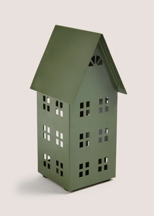 Green Medium House Lantern (8cm x 9cm x 18cm) Image 1