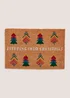 Rainbow Christmas Tree Slogan Doormat (60cm x 40cm) Image 1