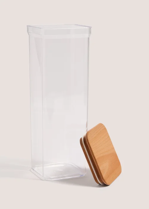 Clear Extra Tall Square Wood Food Storage Image 2