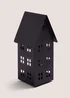Black Medium House Lantern (25.5cm x 10.5cm x 10.5cm) Image 1