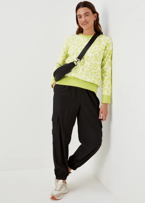 Lime Animal Print Jumper - XS Image 4