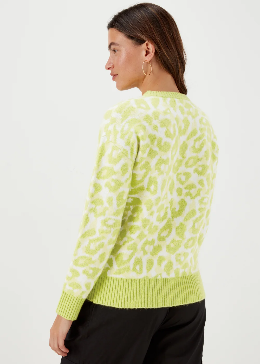 Lime Animal Print Jumper - XS Image 2