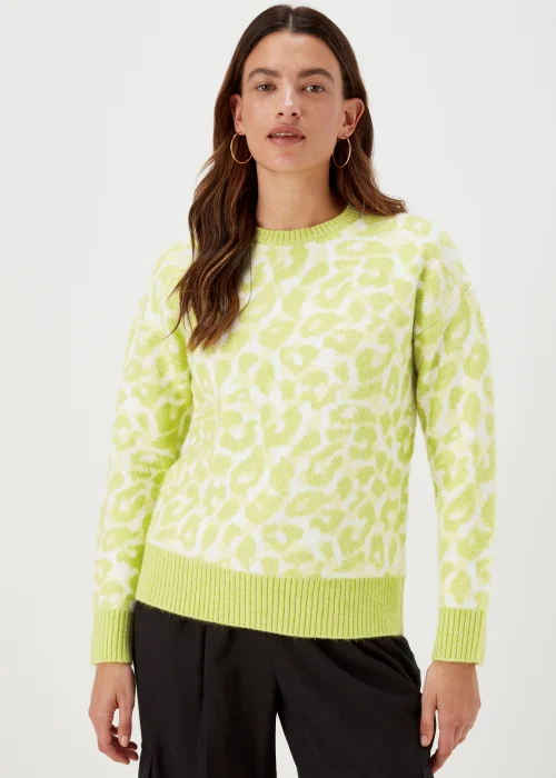 Lime Animal Print Jumper - XS Image 1