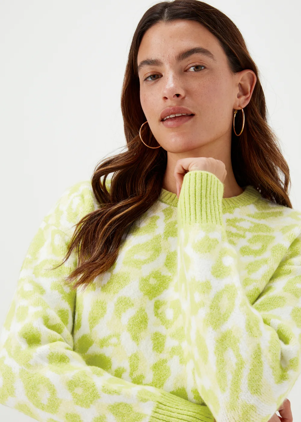 Lime Animal Print Jumper - XS Image 3