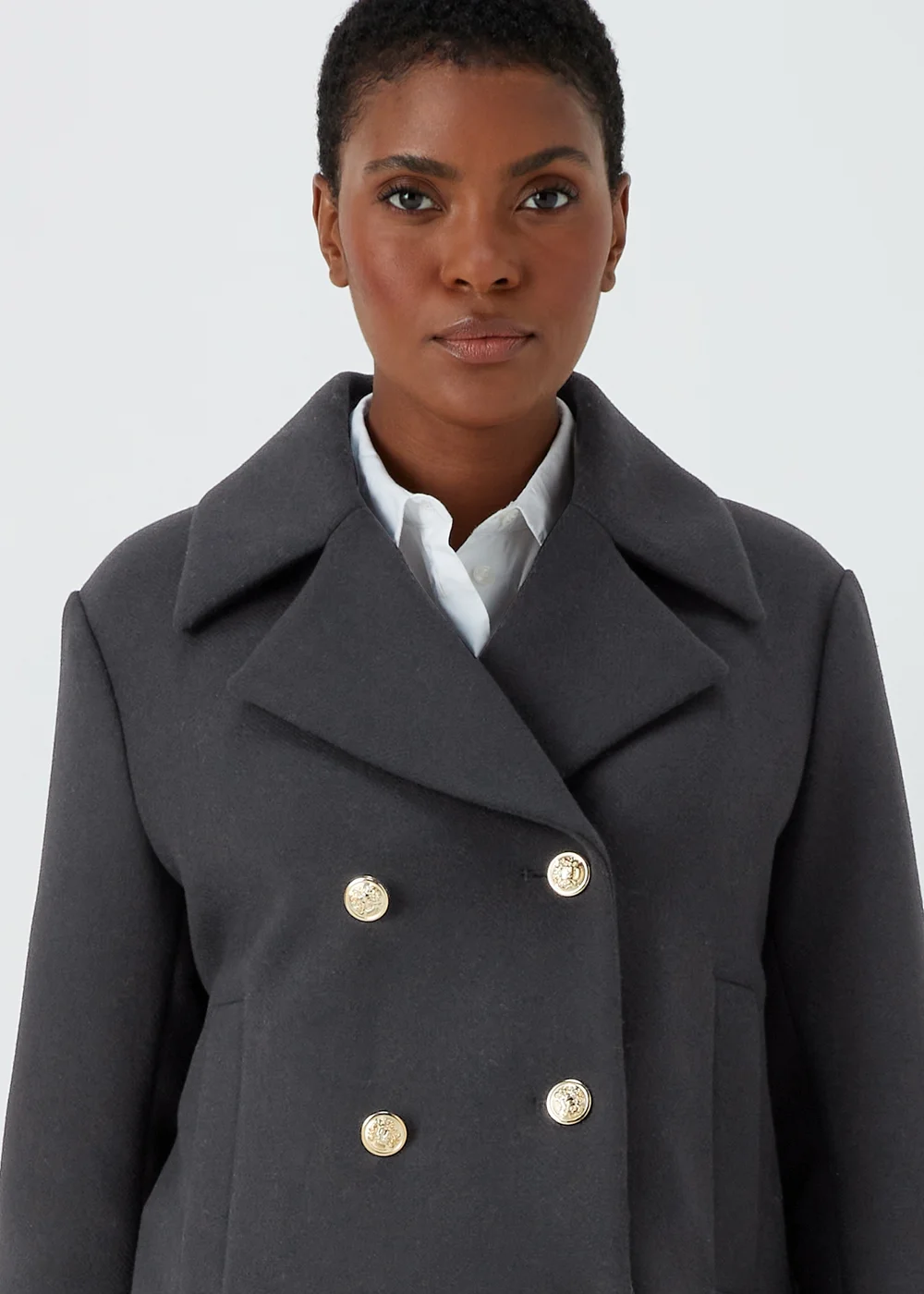 Navy Short Military Jacket - 8 Image 3