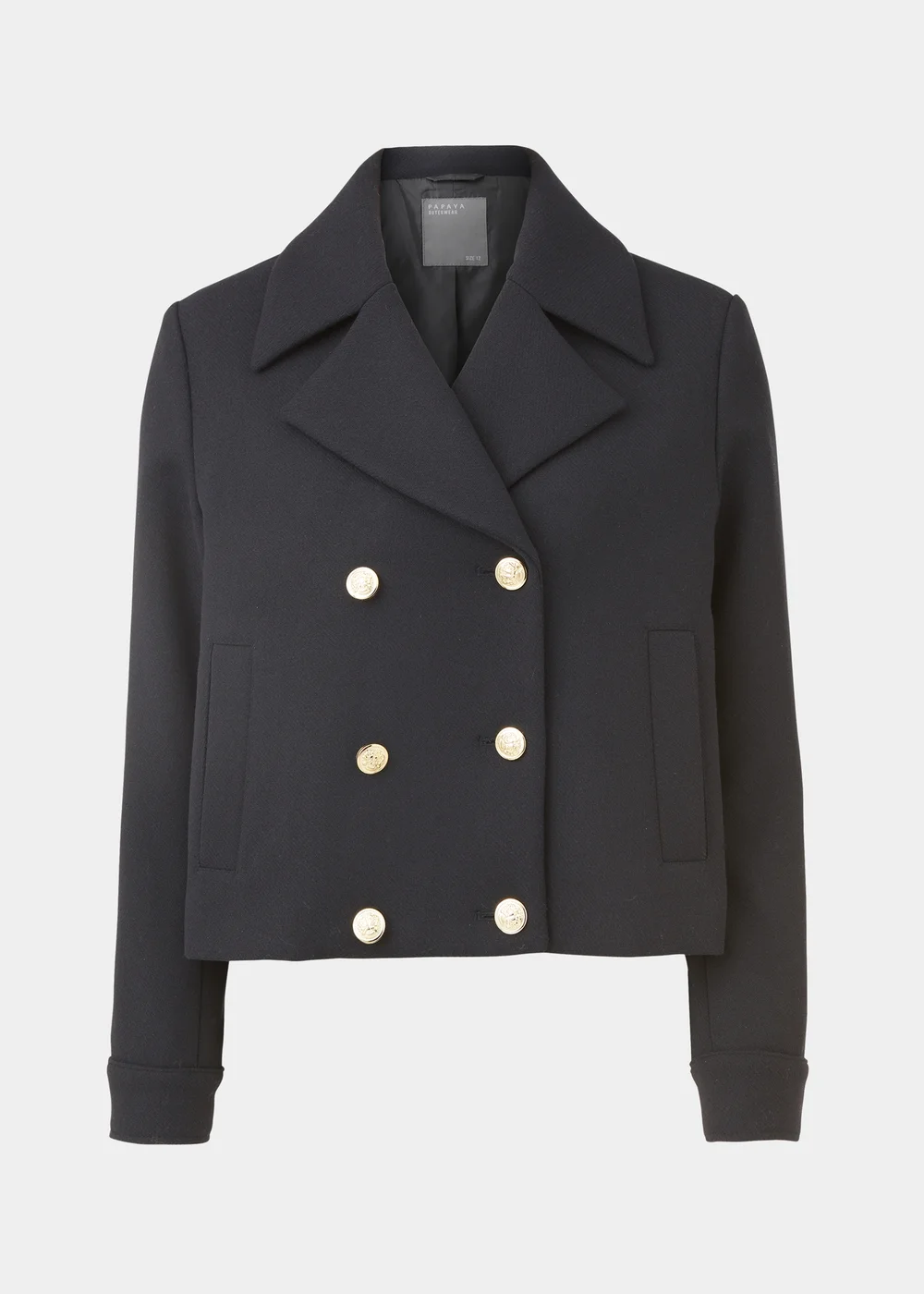 Navy Short Military Jacket - 8 Image 5