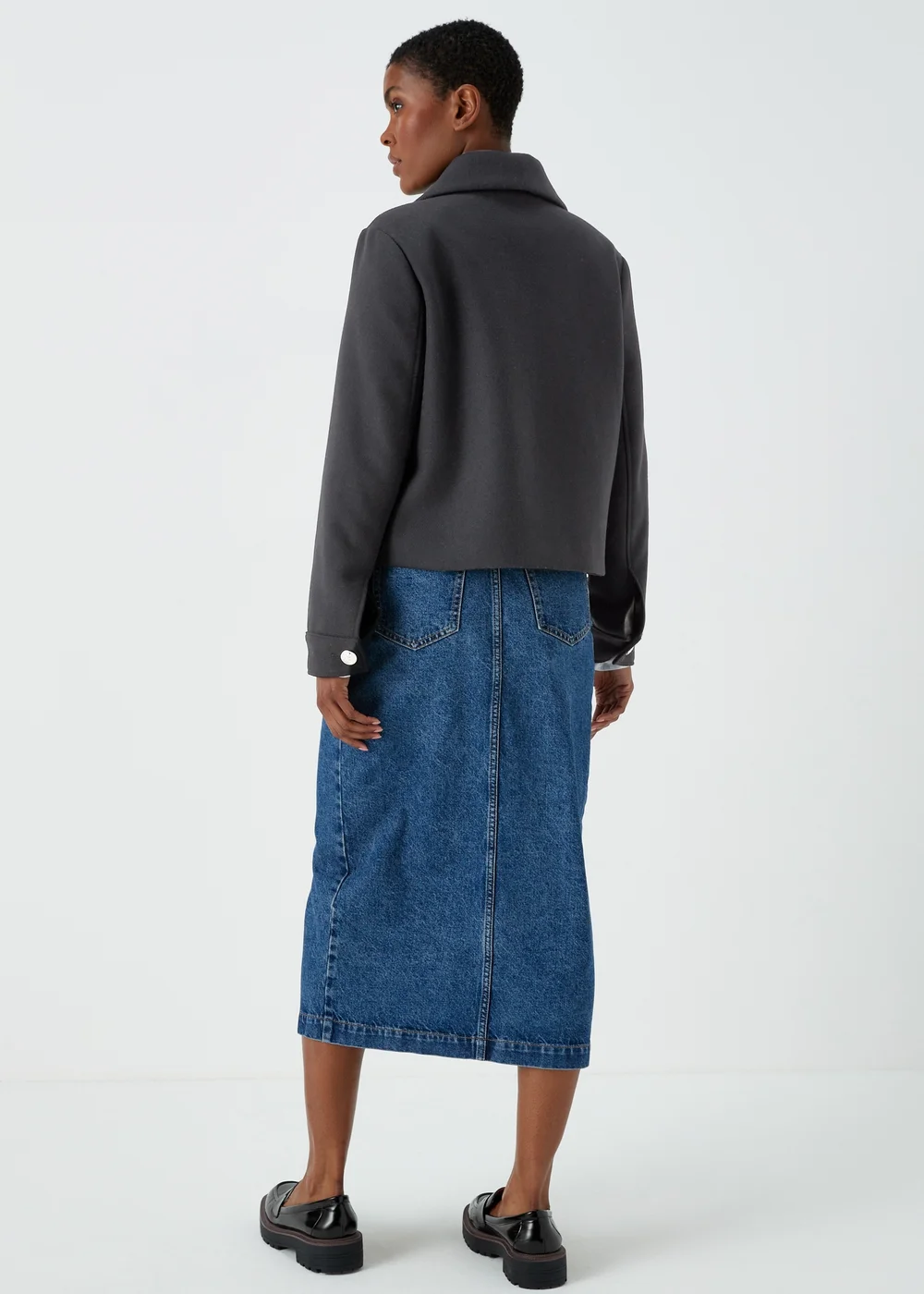 Navy Short Military Jacket - 8 Image 2