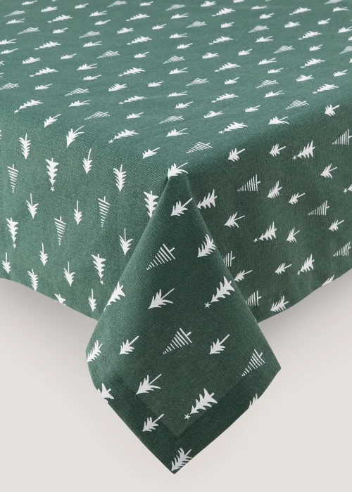 Green Christmas Tree Tablecloth (137cm x 200cm) Image 1