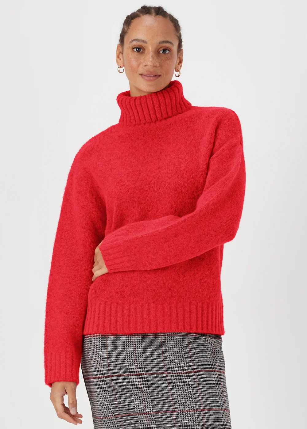 Red Roll Neck Jumper - XS Image 1