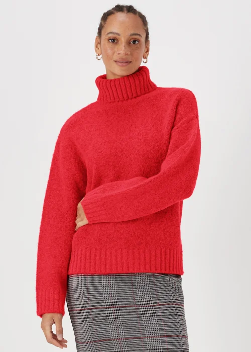 Red Roll Neck Jumper - XS Image 1