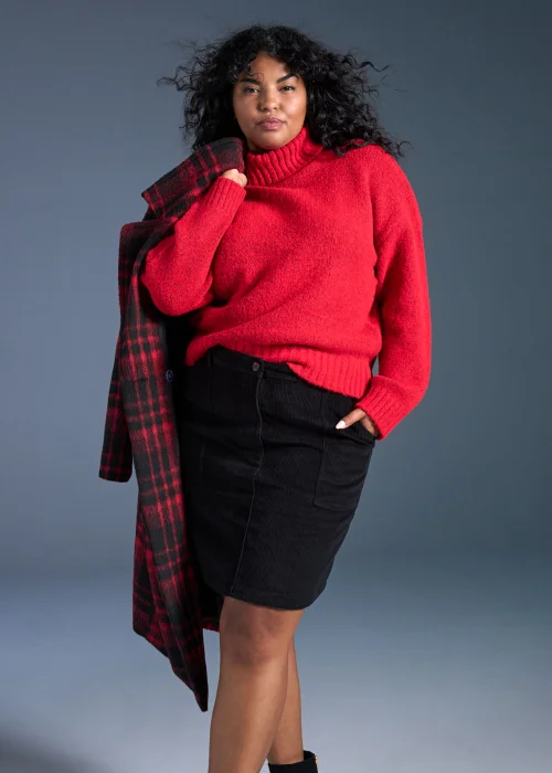 Red Roll Neck Jumper - XS Image 6