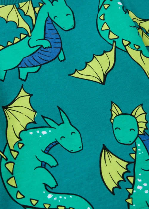 Boys Green Dragon Oversized Pyjama Set (9mths-5yrs) - Age 9 - 12 Months Image 2