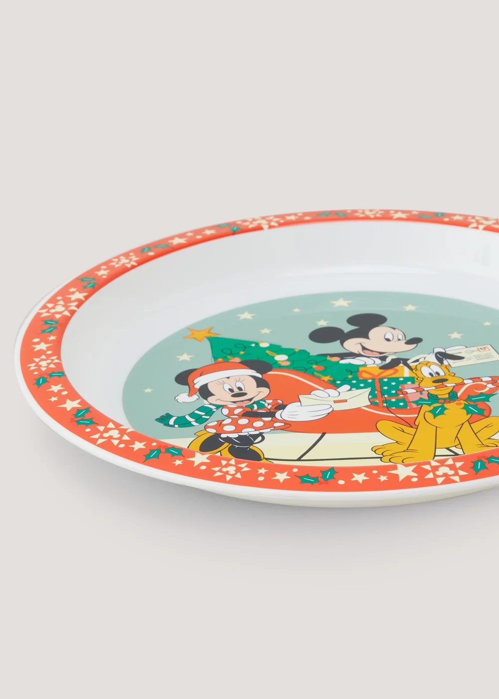 Kids Disney Mickey & Minnie Mouse Christmas Plate (21cm) Image 2