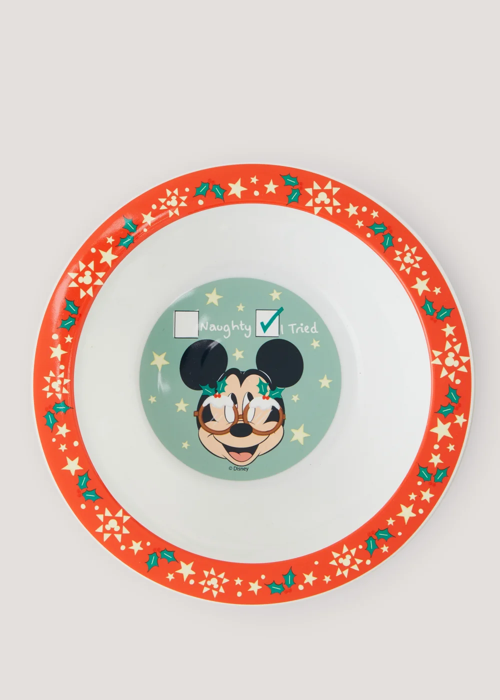 Kids Disney Mickey Mouse Christmas Bowl (16cm) Image 1