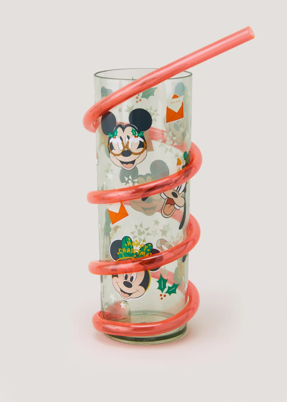 Kids Disney Mickey & Minnie Mouse Christmas Straw Tumbler (16.5cm x 6cm) Image 1